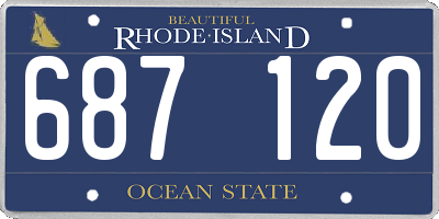RI license plate 687120