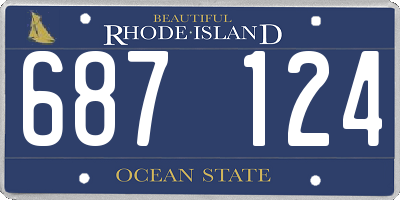 RI license plate 687124