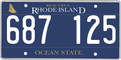 RI license plate 687125