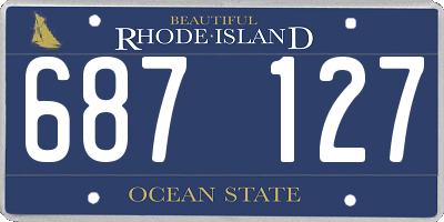 RI license plate 687127