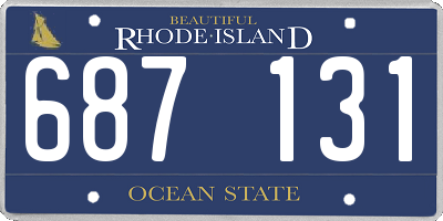 RI license plate 687131