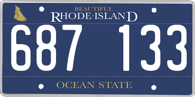 RI license plate 687133