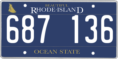 RI license plate 687136