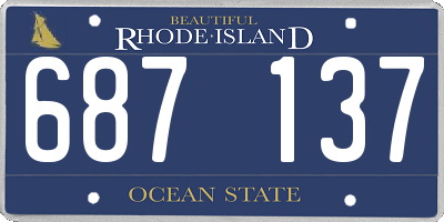 RI license plate 687137