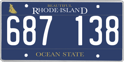 RI license plate 687138