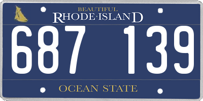 RI license plate 687139