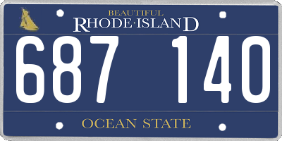 RI license plate 687140
