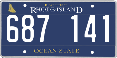 RI license plate 687141