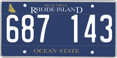 RI license plate 687143