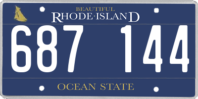 RI license plate 687144