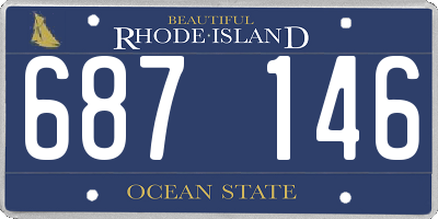 RI license plate 687146