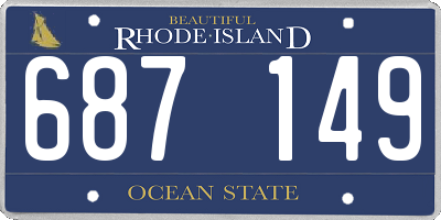 RI license plate 687149