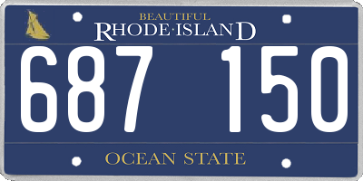 RI license plate 687150