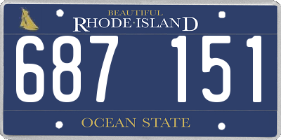 RI license plate 687151