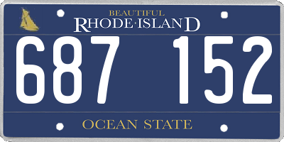 RI license plate 687152