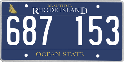 RI license plate 687153