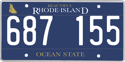 RI license plate 687155