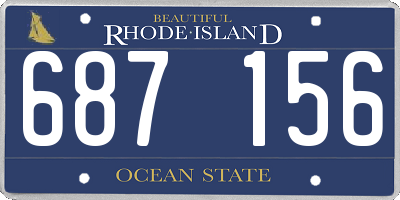 RI license plate 687156