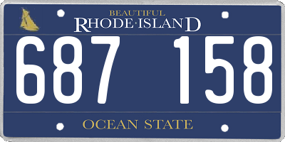 RI license plate 687158
