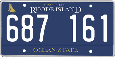 RI license plate 687161