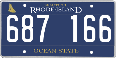 RI license plate 687166