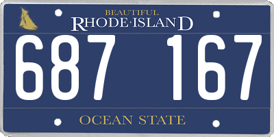 RI license plate 687167