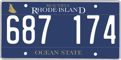 RI license plate 687174