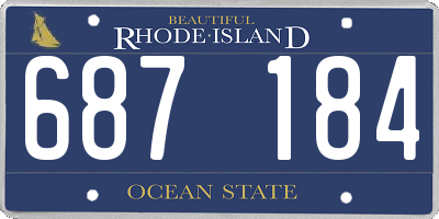 RI license plate 687184