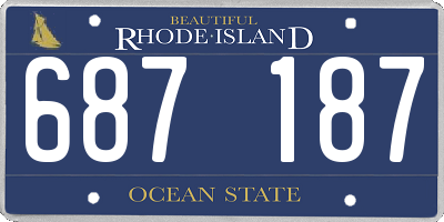 RI license plate 687187