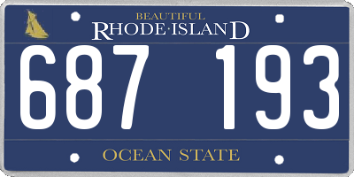 RI license plate 687193