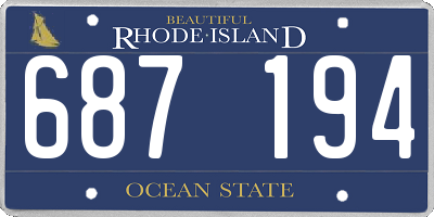 RI license plate 687194