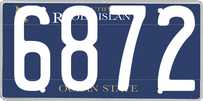 RI license plate 6872