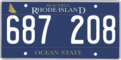 RI license plate 687208