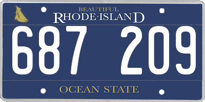 RI license plate 687209