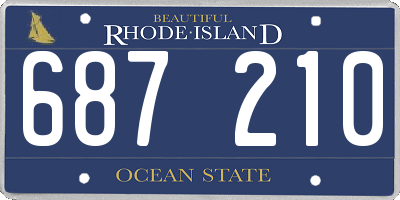 RI license plate 687210