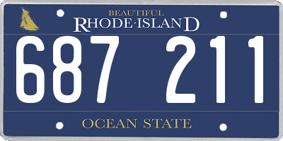 RI license plate 687211