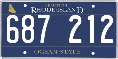 RI license plate 687212