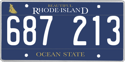 RI license plate 687213