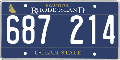RI license plate 687214