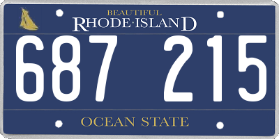 RI license plate 687215
