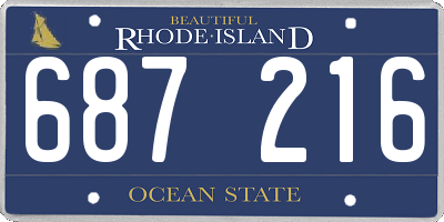 RI license plate 687216