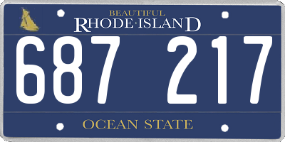 RI license plate 687217