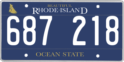 RI license plate 687218