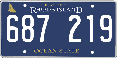RI license plate 687219