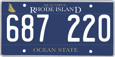 RI license plate 687220