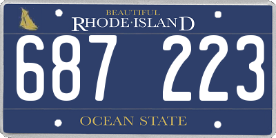 RI license plate 687223