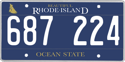 RI license plate 687224