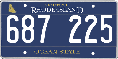 RI license plate 687225