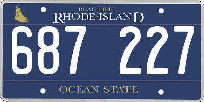 RI license plate 687227