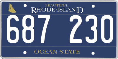 RI license plate 687230